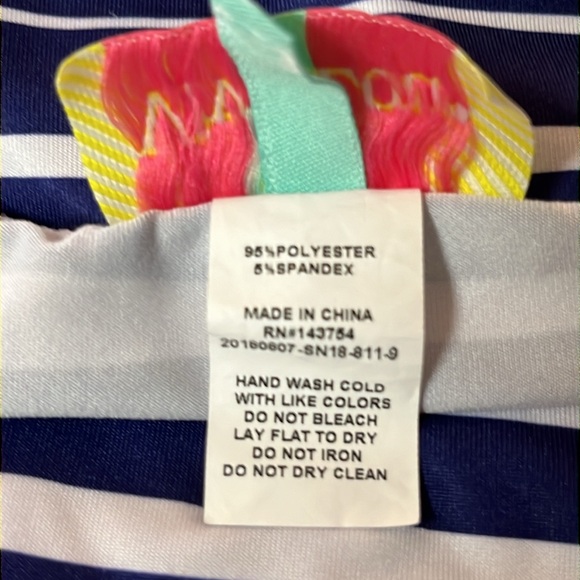NWOT Viv & Lou Navy & White Striped Swim Cover Up Size L/XL - Picture 6 of 6